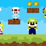 Modèle de perles à repasser - Jeux vidéo - Mario, Luigi, Toad, Peach et Yoshi