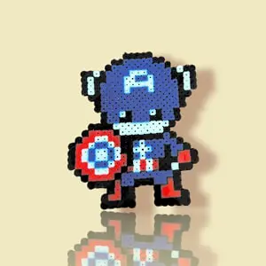 Modèle de perles à repasser - Super-héros - Captain America