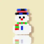 Modèle de perles à repasser - Noël - Bonhomme de Neige