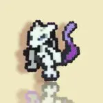 Modèle de perles à repasser - Pokemon - Mewtwo