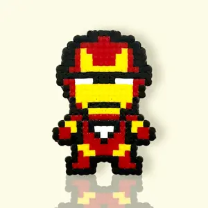 Modèle de perles à repasser - Super-héros - Iron Man