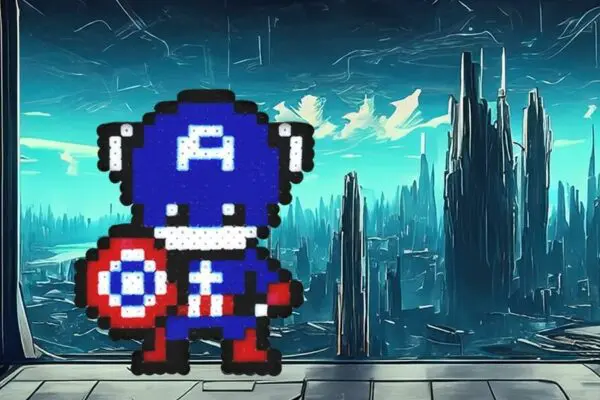 Modèle de perles à repasser - Super-héros - Captain America