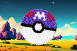 Modèle de perles à repasser - Pokemon - Pokeball Sombre Ball