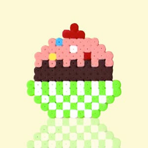 Modèle de perles à repasser - Cuisine - Cupcake