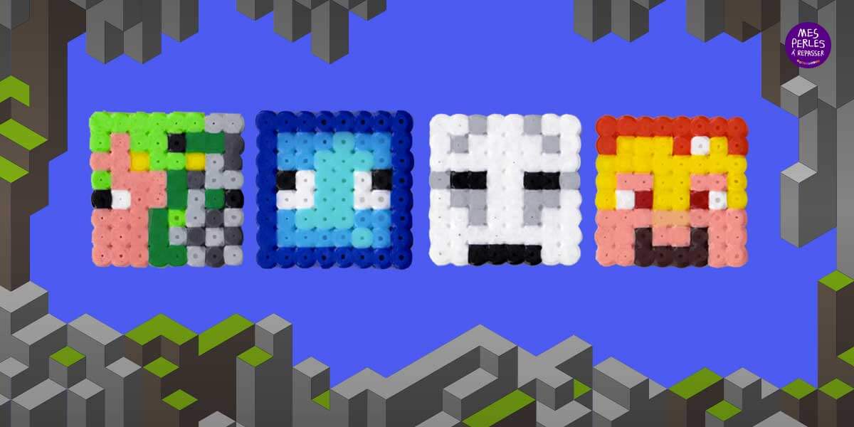 Modèle de perles à repasser - Jeux vidéo - Minecraft Série 4