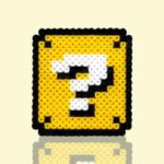 Modèle de perles à repasser - Mario Bros - Bloc mystère