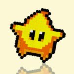 Modèle de perles à repasser - Mario Bros - Étoile Luma