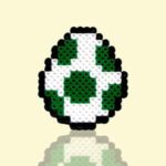 Modèle de perles à repasser - Mario Bros - Oeuf Yoshi