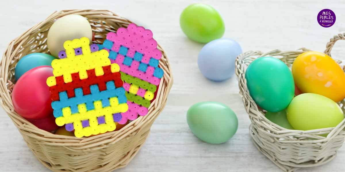 Modèle de perles à repasser - Pâques -Oeufs de Pâques