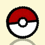 Modèle de perles à repasser - Pokemon - Pokeball Rouge