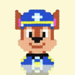 Modèle de perles à repasser - Dessins animés - Pat' Patrouille Paw Patrol - Chase