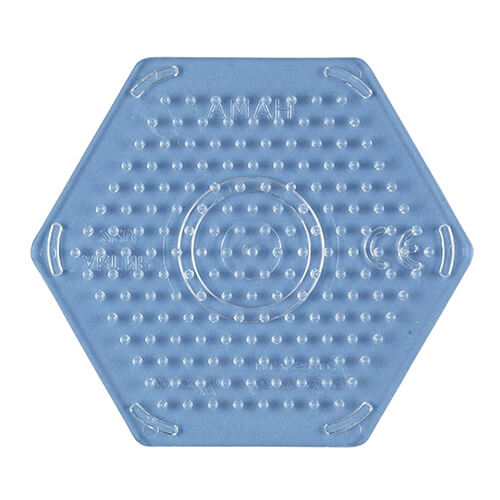 Petite plaque hexagonale transparente pour Perles à Repasser Hama Midi