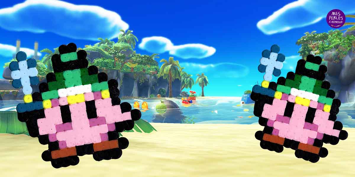 Modèle de perles à repasser - Jeux Video - Kirby à l'épée