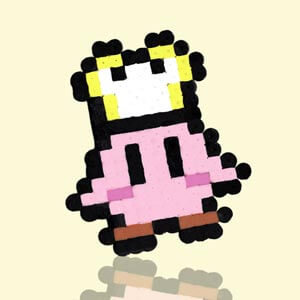 Modèle de perles à repasser - Jeux Video - Kirby à la toque
