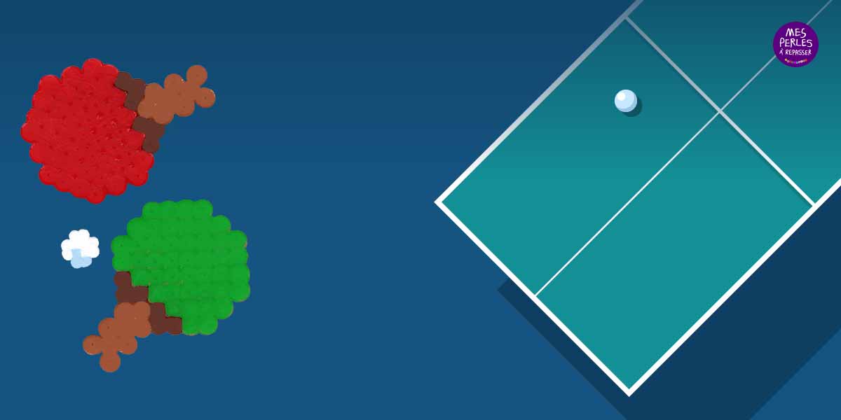 Modèle de perles à repasser - Sport - Ping Pong - Tennis de Table