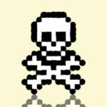 Modèle de perles à repasser - Halloween - Squelette - Tête de mort