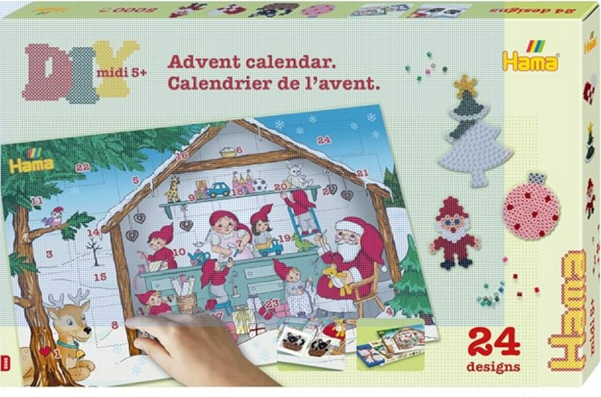 Idées cadeaux perles à repasser de Noël - Christmas fuse beads gifts ideas - Calendrier de l'Avent Hama