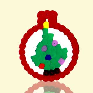 Modèle de perles à repasser - Noël - Boule de Noël - Christmas perler beads pattern