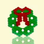 Modèle de perles à repasser - Noël - Couronne de Noël - Christmas perler beads pattern