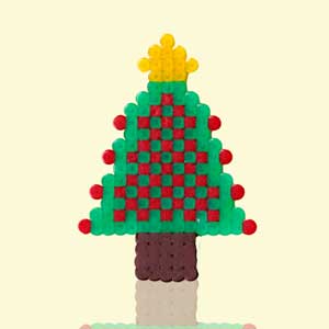 Modèle de perles à repasser - Noël - Petit Sapin de Noël - Christmas perler beads pattern