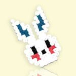 Modèle de perles à repasser - Pâques - Lapin - Easter Rabbit - Free Easter perler beads pattern to print
