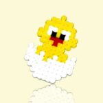 Modèle de perles à repasser - Pâques - Poussin - Easter Chick - Free Easter perler beads pattern to print