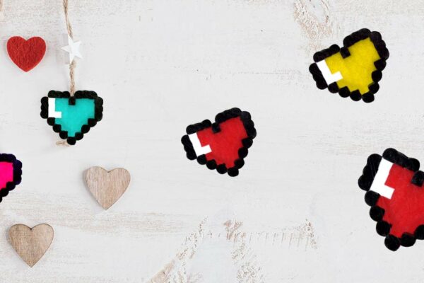 Modèle pour perles à repasser - Saint Valentin - Petit coeur - PDF perles à repasser à imprimer gratuitement