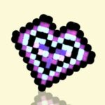 Modèle pour perles à repasser - Saint Valentin - Coeur Multicolore - PDF perles à repasser à imprimer gratuitement