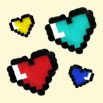 Modèle pour perles à repasser - Saint Valentin - Petit coeur - PDF à imprimer gratuitement