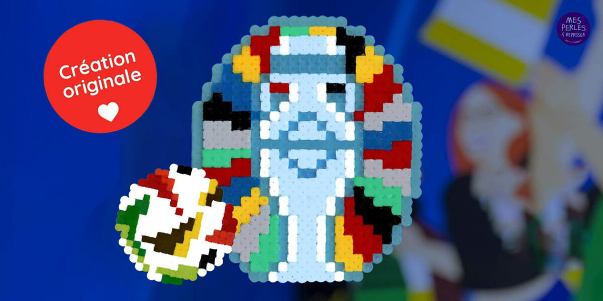 Modèle de perles à repasser - Sport - Euro Foot - Coupe d'Europe 2024 - UEFA Euro 2024 fuse beads