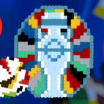 Modèle de perles à repasser - Sport - Euro Foot - Coupe d'Europe 2024 - UEFA Euro 2024 fuse beads