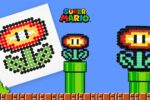 Modèle de perles à repasser - Jeux vidéo - Fleur de feu Mario - PDF à imprimer