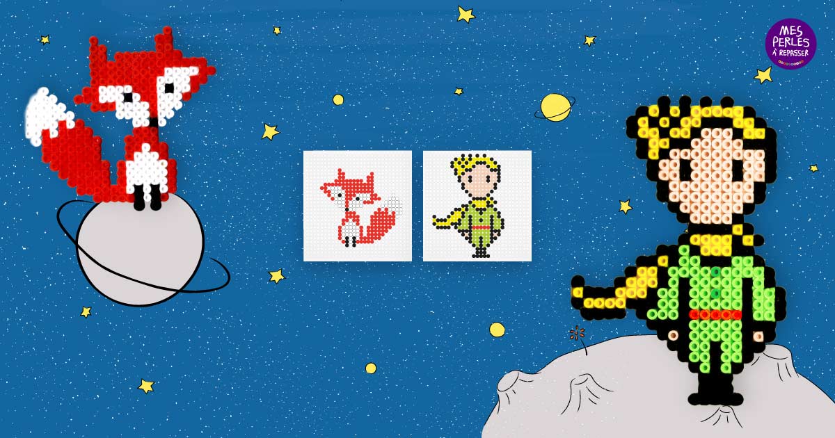 Modèle de perles à repasser - Dessin animé - Livre - Le Petit Prince - PDF à imprimer