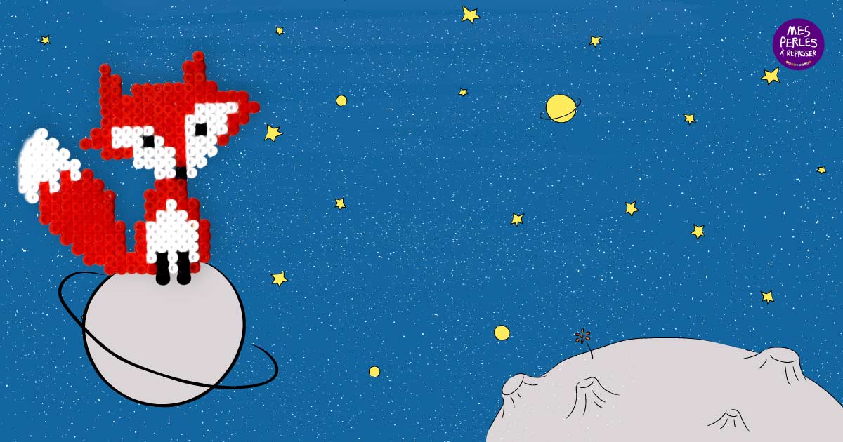Modèle de perles à repasser - Animaux & Nature - Renard - Le Petit Prince - PDF à imprimer