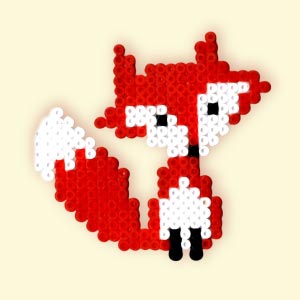 Modèle de perles à repasser - Animaux & Nature - Renard - PDF à imprimer
