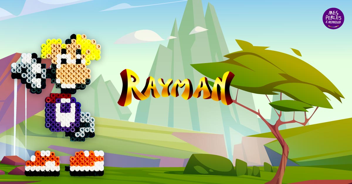 Modèle de perles à repasser - Jeux vidéo - Rayman - PDF à imprimer