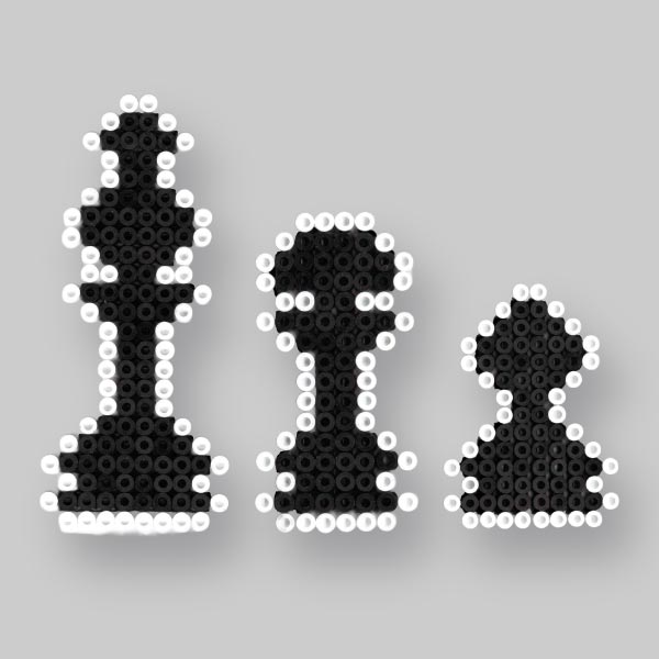 Modèle de perles à repasser - Sport - Échecs - PDF à imprimer - Free printable Chess perler beads pattern