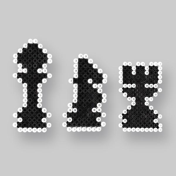 Modèle de perles à repasser - Sport - Échecs - PDF à imprimer - Free printable Chess perler beads pattern