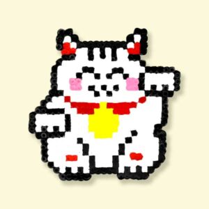 Modèle de perles à repasser - Maneki Neko - PDF à imprimer - Free printable Maneki Neko perler beads pattern!