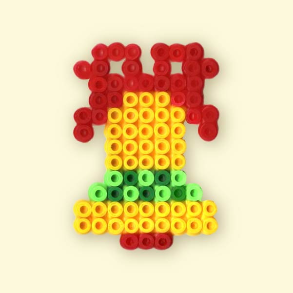 5 modèles de perles à repasser pour Noël, à imprimer gratuitement ! La cloche de Noël ! Free Christmas bead patterns to print !