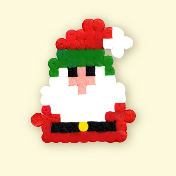 5 modèles de perles à repasser pour Noël, à imprimer gratuitement ! La petit Papa Noël ! Free Christmas bead patterns to print !