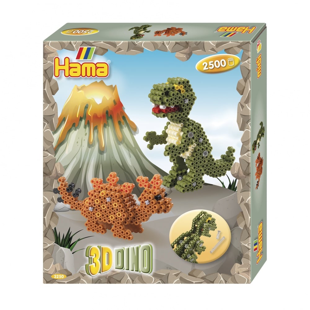 Perles à repasser - 3D Dino - Cultura