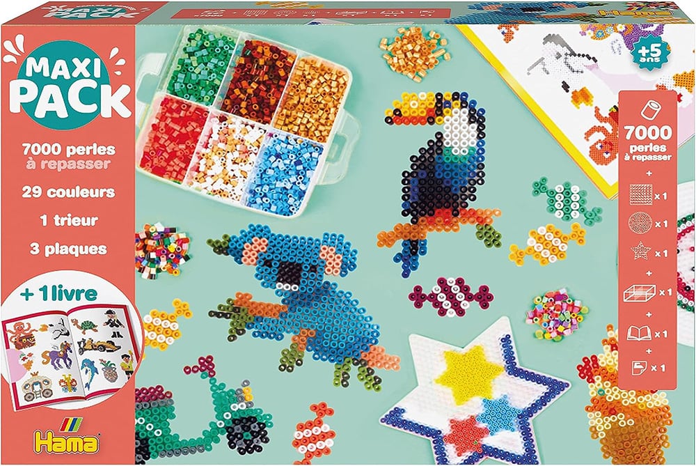 Maxi pack de perles à repasser Hama - 5 mm - Animaux - Coffret perles à repasser chez Cultura