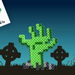 Modèle de perles à repasser - Halloween - Main Zombie - PDF à imprimer - Free printable Zombie's Hand perler beads pattern!