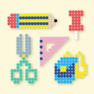 Modèles de perles à repasser - Rentrée scolaire / Rentrée des classes - PDF à imprimer - Free printables Back to school perler beads patterns!