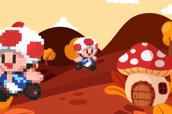 Modèle de perles à repasser - Toad Mario - PDF à imprimer - Free printable Mario Toad perler beads pattern!