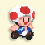 Modèle de perles à repasser - Toad Mario - PDF à imprimer - Free printable Mario Toad perler beads pattern!