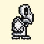 Modèle de perles à repasser - Tortue Squelette Mario - PDF à imprimer - Free printable Mario Dry Bones perler beads pattern!