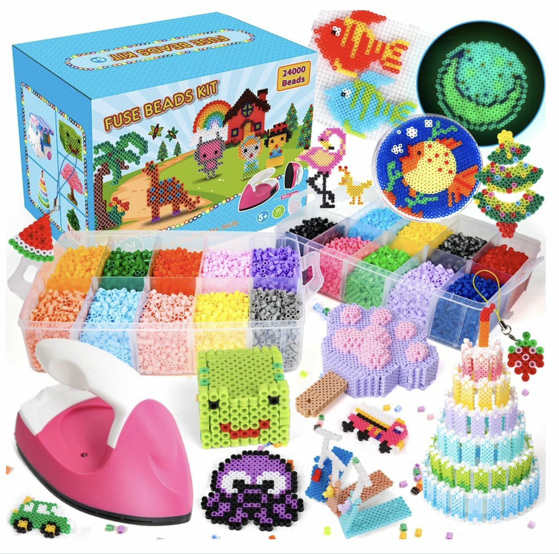 Melty Beads Set, Art & Craft Kit for Girls Gift Idea for Birthday Christmas