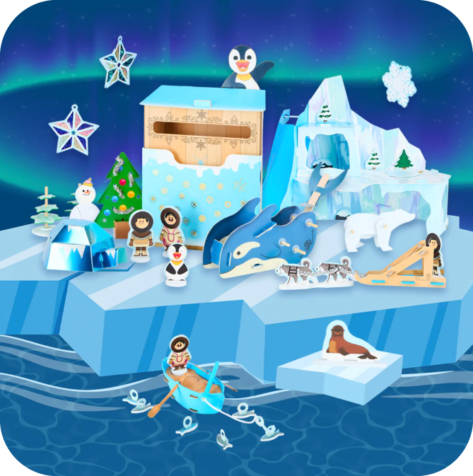 Pandacraft - Le village de la banquise dès 3 ans - 24 jours = 24 activités pour créer des décorations de Noël !